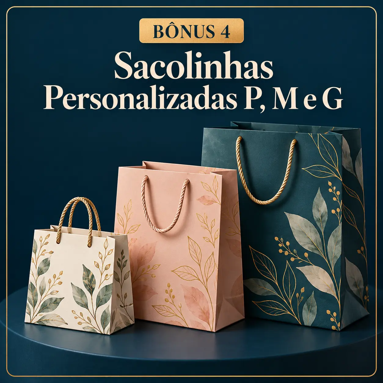 Bônus 4: Sacolinhas Personalizadas P, M e G